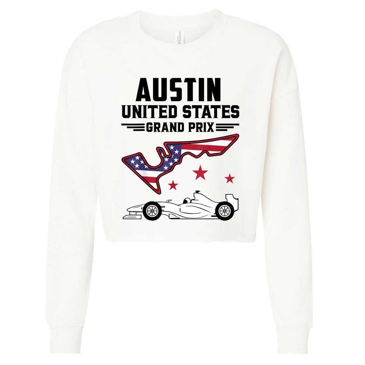 Austin Circuit Formula Racing Car United States Prix Cropped Pullover Crew