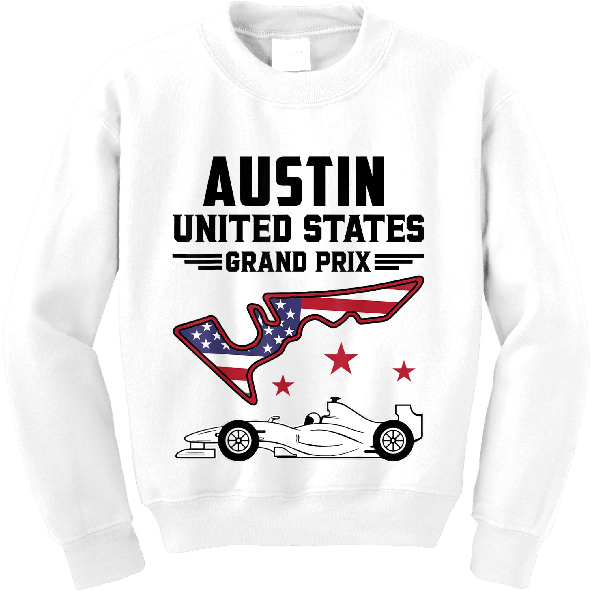 Austin Circuit Formula Racing Car United States Prix Kids Sweatshirt