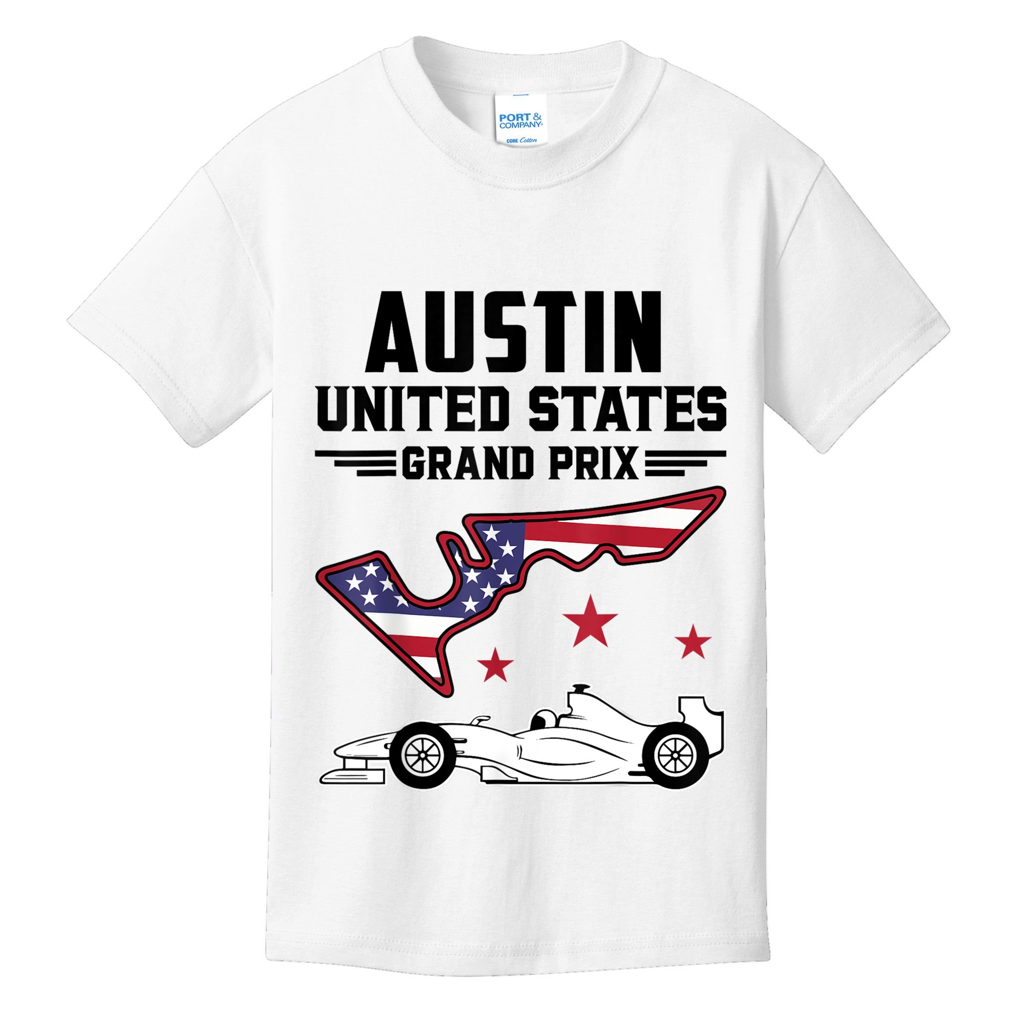 Austin Circuit Formula Racing Car United States Prix Kids T-Shirt