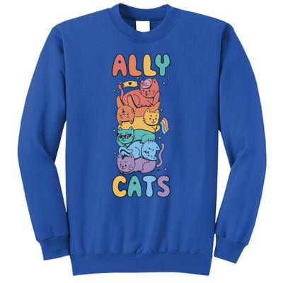 Ally Cat Funny Gift Tall Sweatshirt