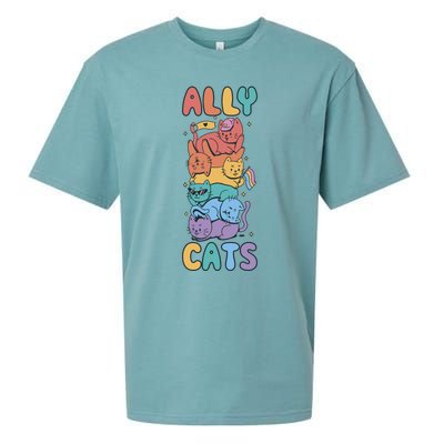 Ally Cat Funny Gift Sueded Cloud Jersey T-Shirt