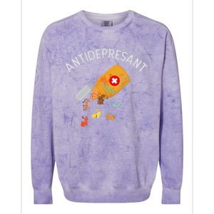 Antidepressant Cat Funny Cat Kitten Lovers Gift Colorblast Crewneck Sweatshirt