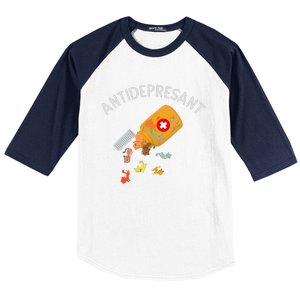 Antidepressant Cat Funny Cat Kitten Lovers Gift Baseball Sleeve Shirt