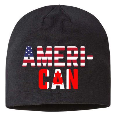 American Canadian Flag America Canada Patriotic Sustainable Beanie