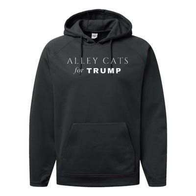 Alley Cats For Trump Biden Make Ameowica Great Again Performance Fleece Hoodie