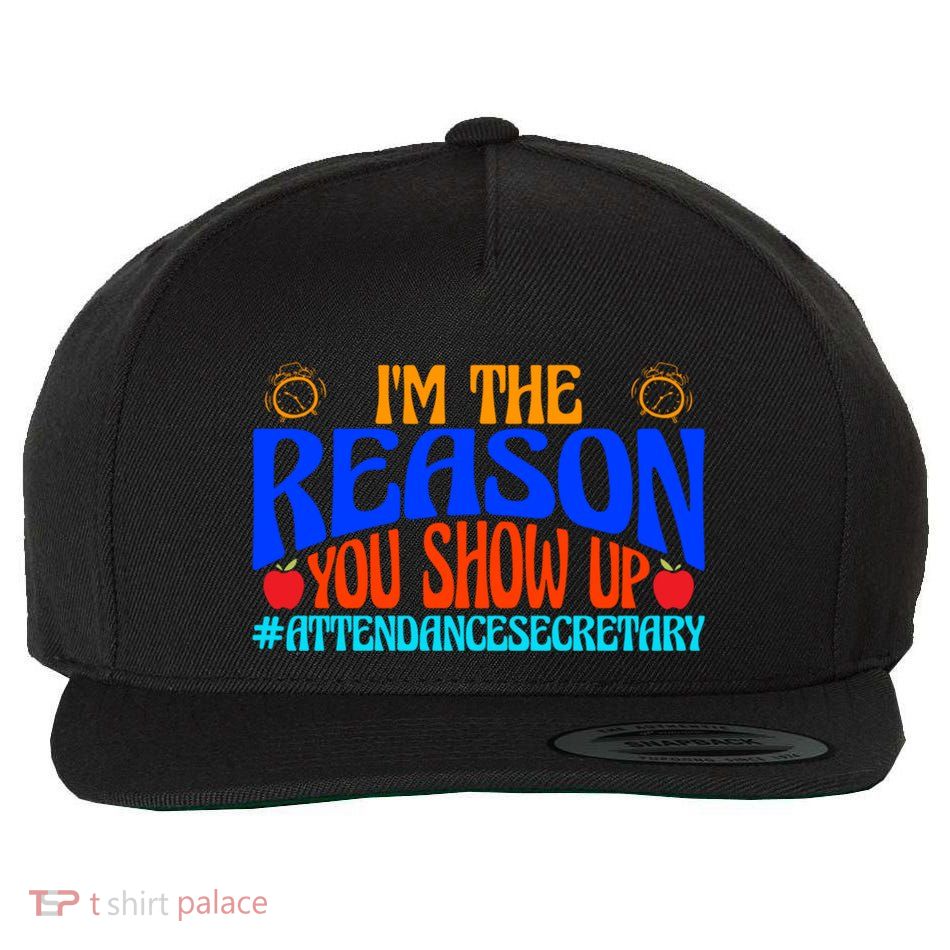 Attendance Clerk Funny Back To School Wool Snapback Cap