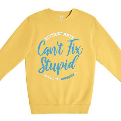 Accountants Cant Fix Stupid Funny Accounting Premium Crewneck Sweatshirt