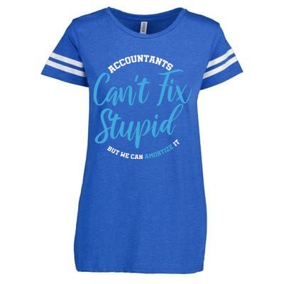 Accountants Cant Fix Stupid Funny Accounting Enza Ladies Jersey Football T-Shirt