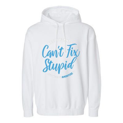 Accountants Cant Fix Stupid Funny Accounting Garment-Dyed Fleece Hoodie