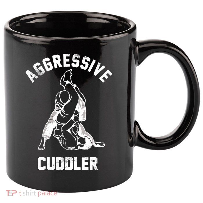 Aggressive Cuddler Funny Wrestling Meme 11oz C Handle Ceramic Mug