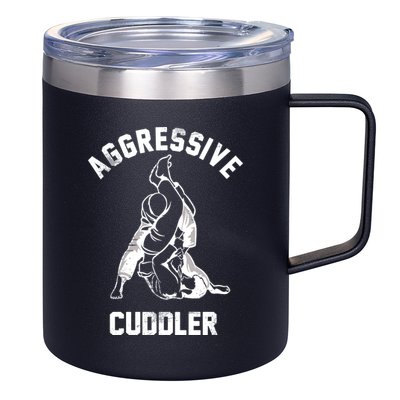 Aggressive Cuddler Funny Wrestling Meme 12oz Stainless Steel Coffee Mug