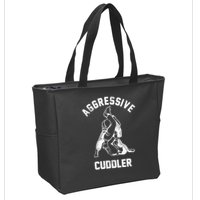 Aggressive Cuddler Funny Wrestling Meme Zip Tote Bag