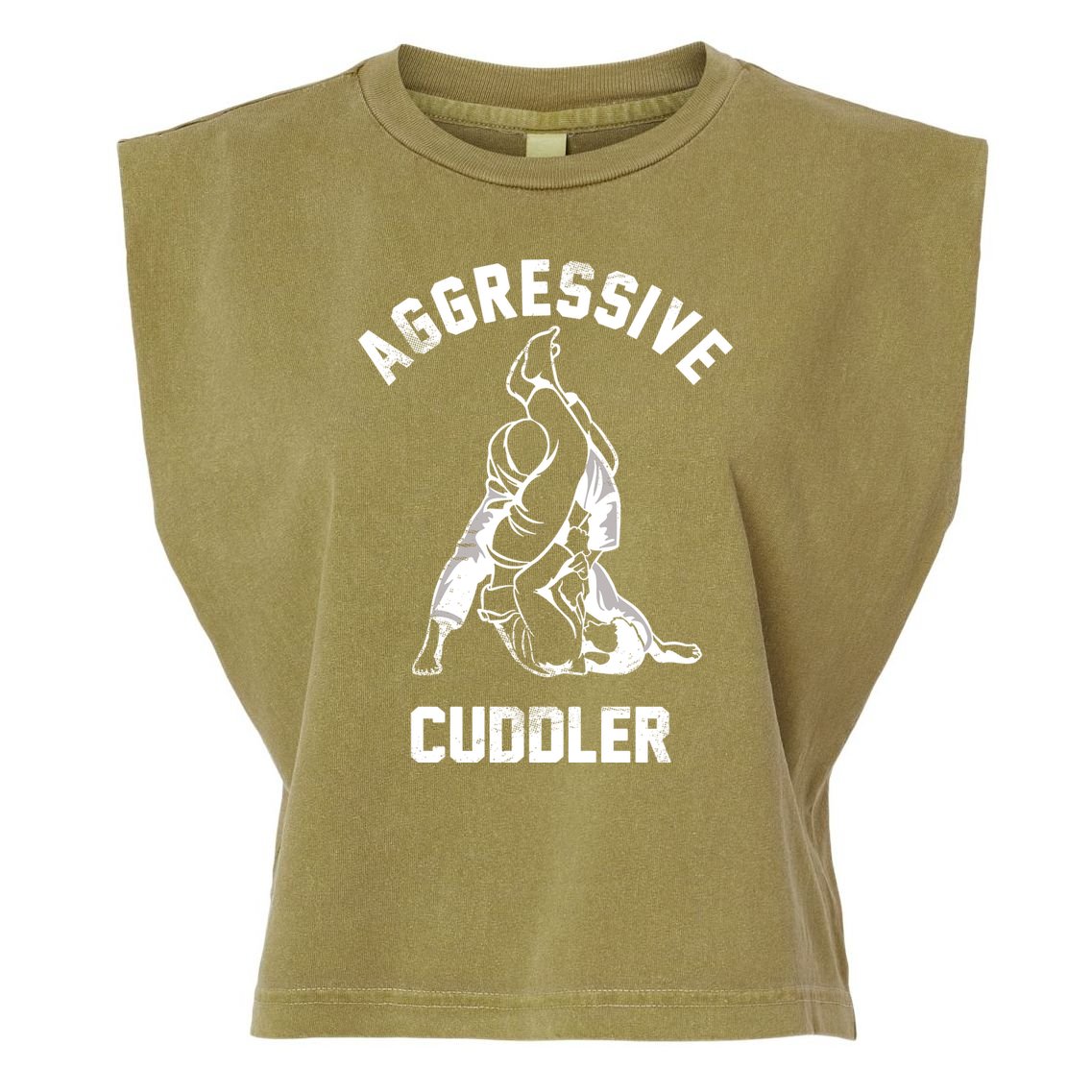 Aggressive Cuddler Funny Wrestling Meme Garment-Dyed Women's Muscle Tee