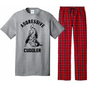 Aggressive Cuddler Funny Wrestling Meme Pajama Set