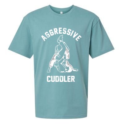 Aggressive Cuddler Funny Wrestling Meme Sueded Cloud Jersey T-Shirt