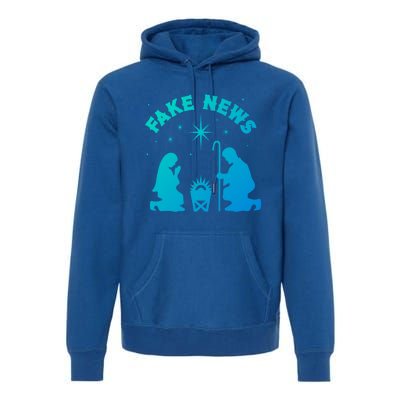 Atheist Christmas Fake News Nativity Scene Anti Xmas Gift Premium Hoodie