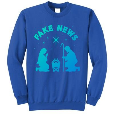 Atheist Christmas Fake News Nativity Scene Anti Xmas Gift Tall Sweatshirt