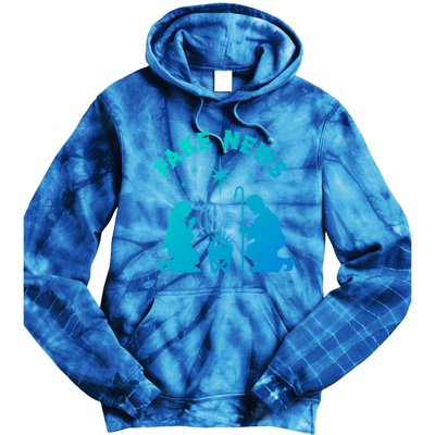 Atheist Christmas Fake News Nativity Scene Anti Xmas Gift Tie Dye Hoodie