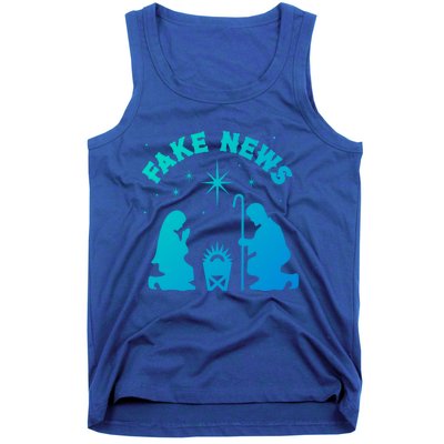 Atheist Christmas Fake News Nativity Scene Anti Xmas Gift Tank Top