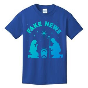 Atheist Christmas Fake News Nativity Scene Anti Xmas Gift Kids T-Shirt