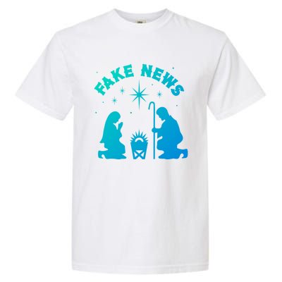 Atheist Christmas Fake News Nativity Scene Anti Xmas Gift Garment-Dyed Heavyweight T-Shirt