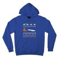 Airplane Christmas Funny Ugly Xmas Sweater Pilot Xmas Cool Gift Tall Hoodie