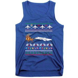 Airplane Christmas Funny Ugly Xmas Sweater Pilot Xmas Cool Gift Tank Top