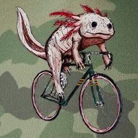 Axolotl Cycling Funny Axolotl Lover Axolotl Bicycle Axolotl Legacy Tie Dye Trucker Hat