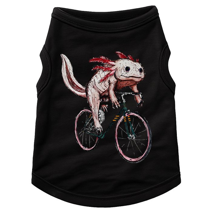 Axolotl Cycling Funny Axolotl Lover Axolotl Bicycle Axolotl Doggie Tank