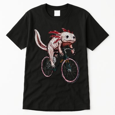Axolotl Cycling Funny Axolotl Lover Axolotl Bicycle Axolotl Tall T-Shirt