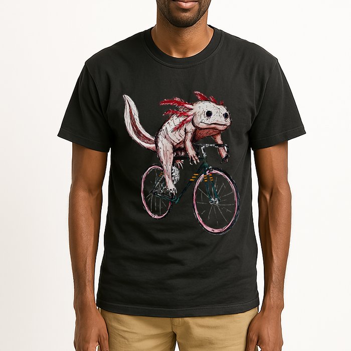 Axolotl Cycling Funny Axolotl Lover Axolotl Bicycle Axolotl Tall T-Shirt