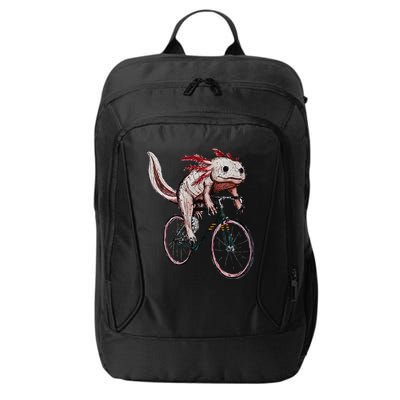 Axolotl Cycling Funny Axolotl Lover Axolotl Bicycle Axolotl City Backpack