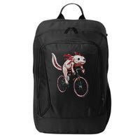 Axolotl Cycling Funny Axolotl Lover Axolotl Bicycle Axolotl City Backpack