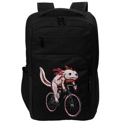 Axolotl Cycling Funny Axolotl Lover Axolotl Bicycle Axolotl Impact Tech Backpack