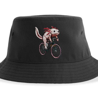 Axolotl Cycling Funny Axolotl Lover Axolotl Bicycle Axolotl Sustainable Bucket Hat