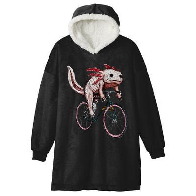 Axolotl Cycling Funny Axolotl Lover Axolotl Bicycle Axolotl Hooded Wearable Blanket