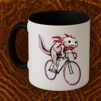 Axolotl Cycling Funny Axolotl Lover Axolotl Bicycle Axolotl Mug