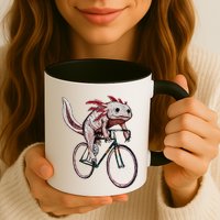 Axolotl Cycling Funny Axolotl Lover Axolotl Bicycle Axolotl Mug