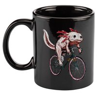 Axolotl Cycling Funny Axolotl Lover Axolotl Bicycle Axolotl 11oz C Handle Ceramic Mug