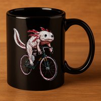 Axolotl Cycling Funny Axolotl Lover Axolotl Bicycle Axolotl 11oz C Handle Ceramic Mug