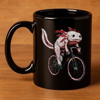 Axolotl Cycling Funny Axolotl Lover Axolotl Bicycle Axolotl 11oz C Handle Ceramic Mug
