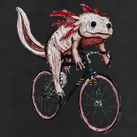 Axolotl Cycling Funny Axolotl Lover Axolotl Bicycle Axolotl Beanie