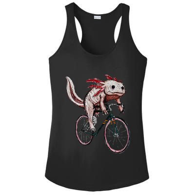 Axolotl Cycling Funny Axolotl Lover Axolotl Bicycle Axolotl Ladies PosiCharge Competitor Racerback Tank