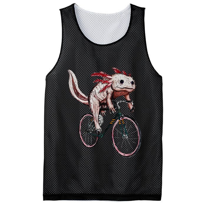Axolotl Cycling Funny Axolotl Lover Axolotl Bicycle Axolotl Mesh Reversible Basketball Jersey Tank