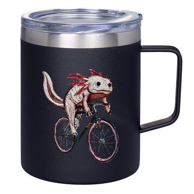 Axolotl Cycling Funny Axolotl Lover Axolotl Bicycle Axolotl 12oz Stainless Steel Coffee Mug
