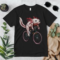 Axolotl Cycling Funny Axolotl Lover Axolotl Bicycle Axolotl Premium T-Shirt