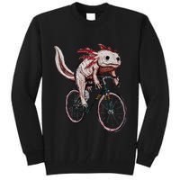 Axolotl Cycling Funny Axolotl Lover Axolotl Bicycle Axolotl Tall Sweatshirt