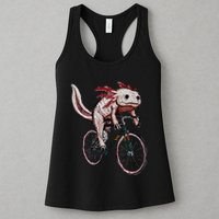 Axolotl Cycling Funny Axolotl Lover Axolotl Bicycle Axolotl Womens Tank Top