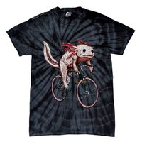 Axolotl Cycling Funny Axolotl Lover Axolotl Bicycle Axolotl Tie-Dye T-Shirt
