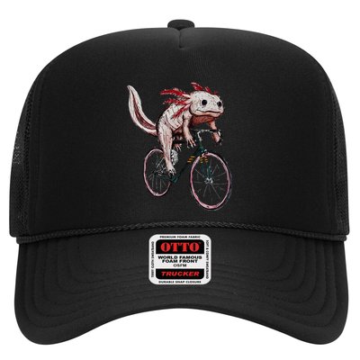 Axolotl Cycling Funny Axolotl Lover Axolotl Bicycle Axolotl Trucker Hat